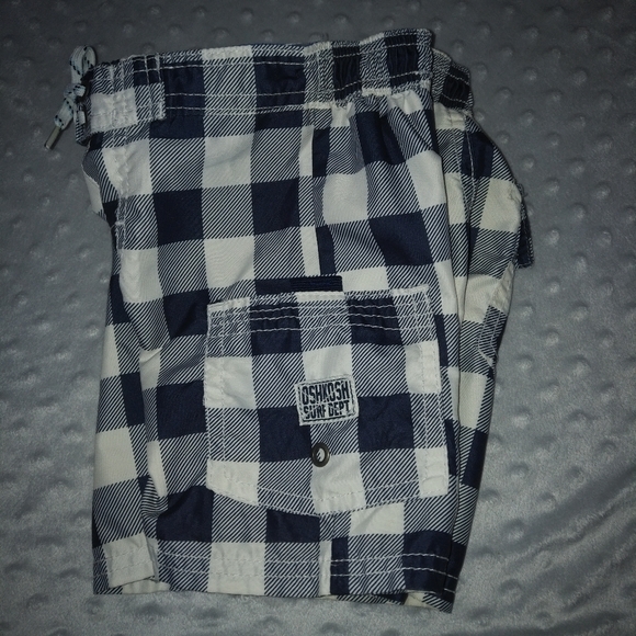 4/$20 Toddler boy OshKosh checkered swim trunks 2T - Picture 7 of 15